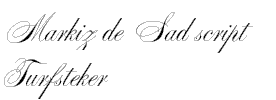 Markiz de Sad script